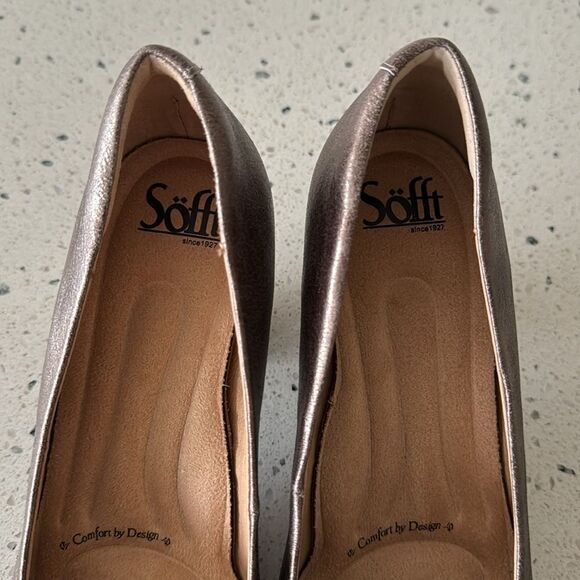 Sofft Lana Women’s Bronze Leather Pumps Block Heeled Comfortable Shoes Size 9M - Picture 10 of 15